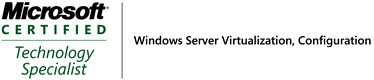 MCP / MCTS, Microsoft Certified Technology Specialist (Hyper-V)